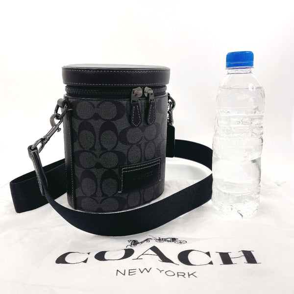 COACH Shoulder Bag C9843 Signature PVC/leather Black unisex Used