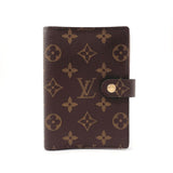 LOUIS VUITTON Notebook cover R20005 Agenda PM Monogram canvas Brown unisex Used