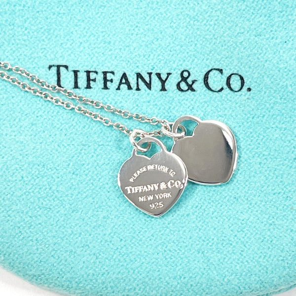 TIFFANY&Co. Necklace Return to Mini double heart tag Silver925 Silver Women Second hand