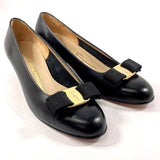 Salvatore Ferragamo pumps Vala Ribbon leather Black Women Second hand