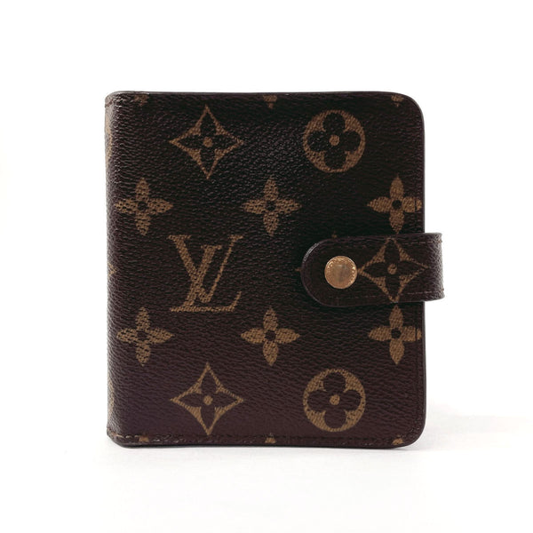 LOUIS VUITTON wallet M61667 Compact zip Monogram canvas Brown Women Used