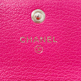 CHANEL Card Case coin purse COCO Mark leather pink Women Used