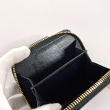 YVES SAINT LAURENT wallet MRT352906Y Compact zip Cassandra leather Black Women Used