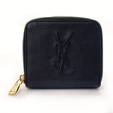 YVES SAINT LAURENT wallet MRT352906Y Compact zip Cassandra leather Black Women Used