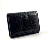 SAINT LAURENT PARIS key holder  438963 Croco embossed six hooks leather Black Women Second hand