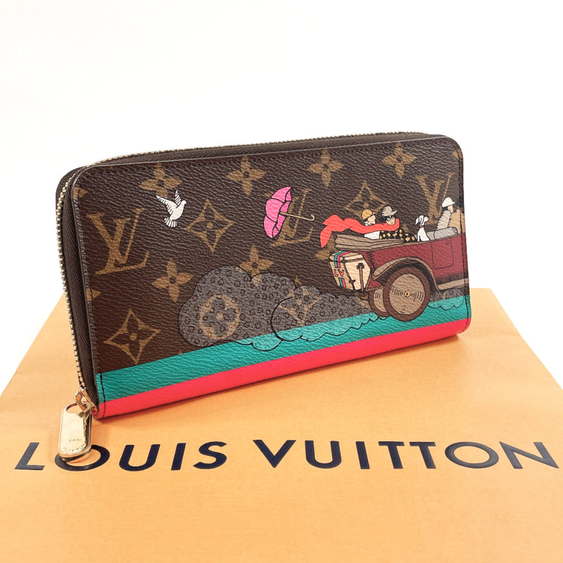 LOUIS VUITTON purse M61360 Zippy wallet Evasion Monogram canvas Brown unisex Second hand