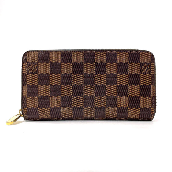 LOUIS VUITTON purse N60015 Zippy wallet Damier Brown unisex Used