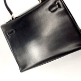 BALLY Handbag Kelly type leather Black Women Used