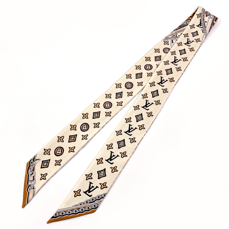 LOUIS VUITTON scarf M00416 Bando BB Wild at Heart silk Brown Women Second hand