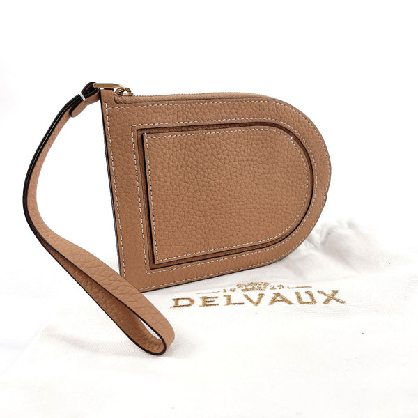 DELVAUX coin purse Fragment case Pin D Multifunction leather Brown unisex Used