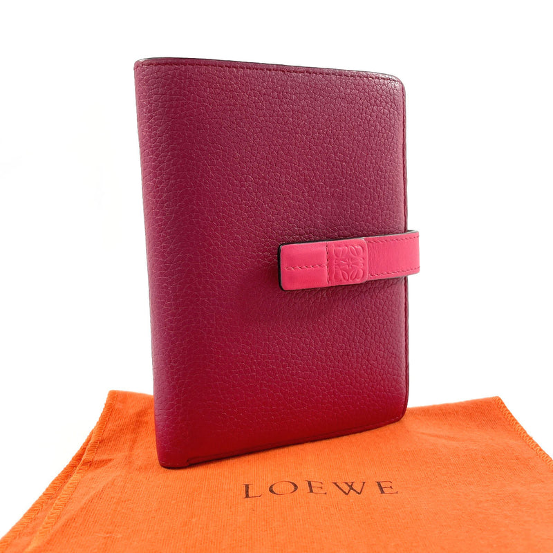 LOEWE wallet Vertical Wallet Medium leather pink Women Second hand