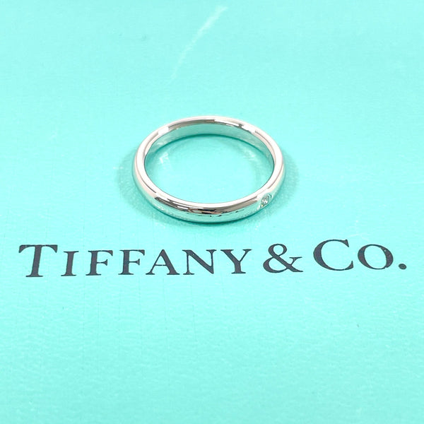 TIFFANY&Co. Ring Stacking band ring Elsa Peretti Pt950Platinum/diamond #US 5 1/2 Silver Women Second hand