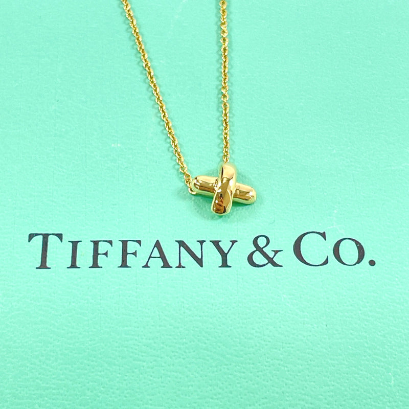 TIFFANY&Co. Necklace Cross-stitch K18 yellow gold gold Women Second hand