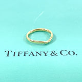 TIFFANY&Co. Ring Curved banding Elsa Peretti K18 yellow gold/diamond #US 4 3/4 gold Women Second hand