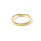TIFFANY&Co. Ring Curved banding Elsa Peretti K18 yellow gold/diamond #US 4 3/4 gold Women Second hand