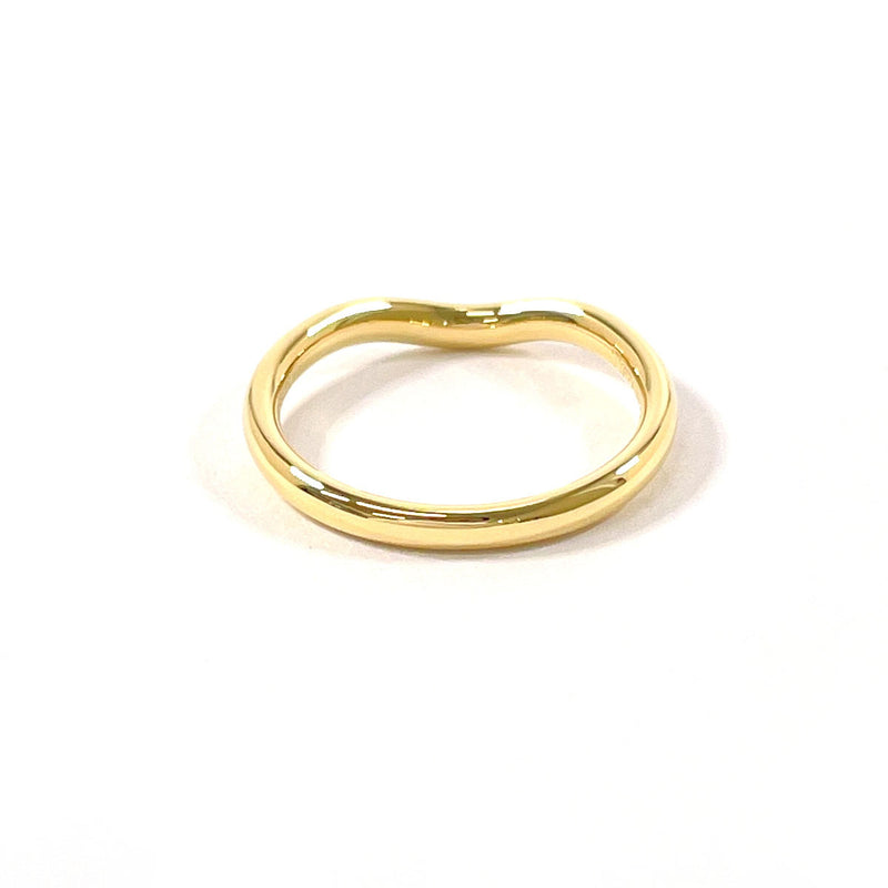 TIFFANY&Co. Ring Curved banding Elsa Peretti K18 yellow gold/diamond #US 4 3/4 gold Women Second hand