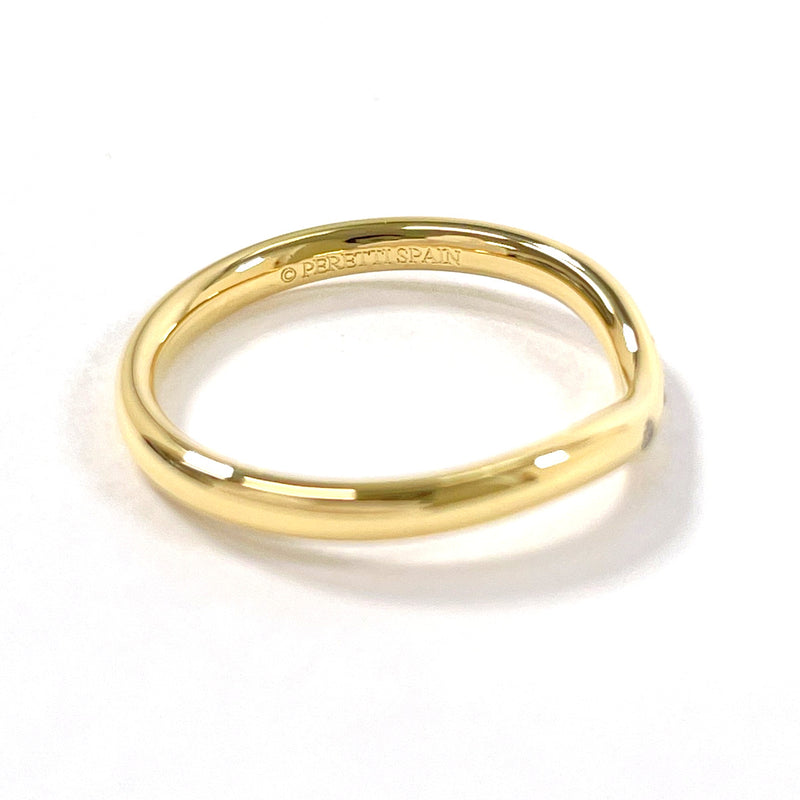 TIFFANY&Co. Ring Curved banding Elsa Peretti K18 yellow gold/diamond #US 4 3/4 gold Women Second hand
