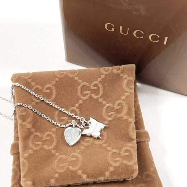 GUCCI Necklace Butterfly heart Silver925 Silver Women Second hand