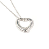 TIFFANY&Co. Necklace Open heart Elsa Peretti Silver925/diamond Silver Women Second hand