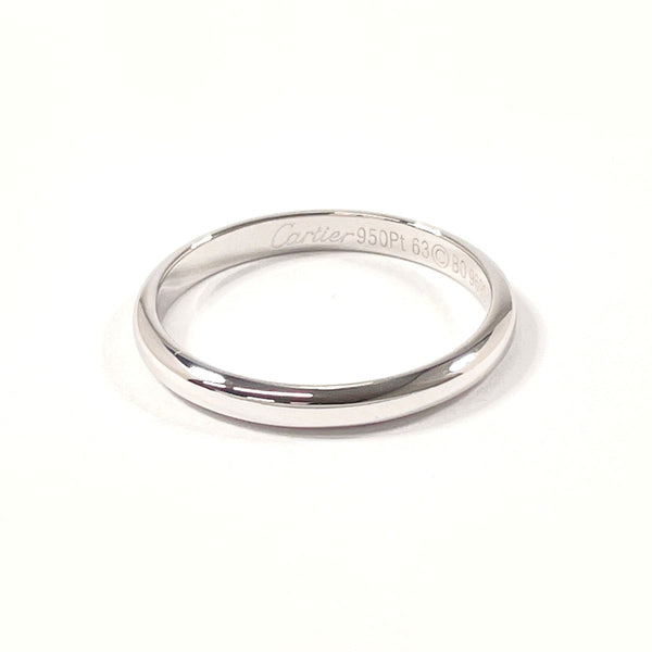 CARTIER Ring Wedding ring Pt950Platinum #US 9 3/4 Silver B0 9690 mens Second hand