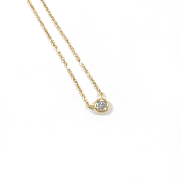 ete Necklace Bright K18 yellow gold/diamond gold Women Second hand