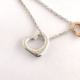 TIFFANY&Co. Necklace Open heart Elsa Peretti Silver925 Silver Silver Women Second hand