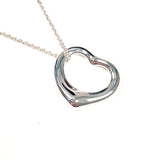 TIFFANY&Co. Necklace Open heart Elsa Peretti Silver925 Silver Women Second hand