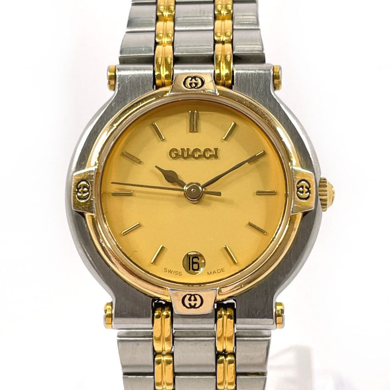 GUCCI Watches 9000L Stainless Steel/Gold Plated Silver Silver Women Used