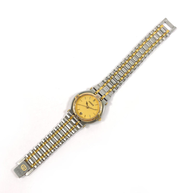 GUCCI Watches 9000L Stainless Steel/Gold Plated Silver Silver Women Second hand