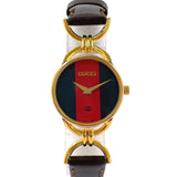 GUCCI Watches 6700L Sherry line Gold Plated/leather gold gold Women Second hand