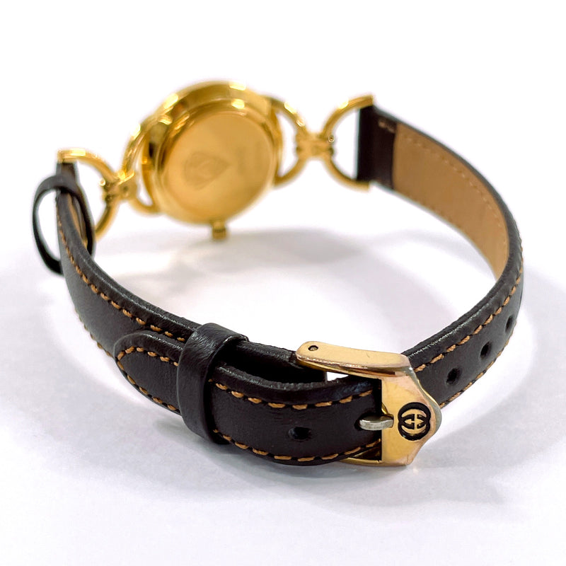 GUCCI Watches 6700L Sherry line Gold Plated/leather gold gold Women Second hand