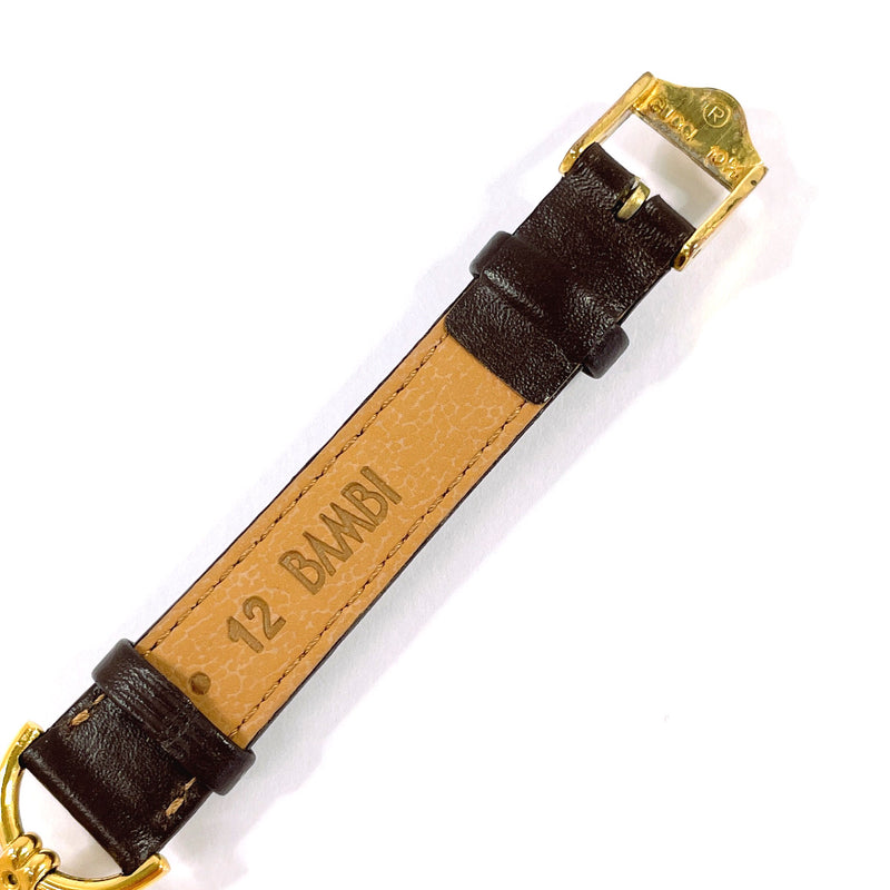 GUCCI Watches 6700L Sherry line Gold Plated/leather gold gold Women Second hand