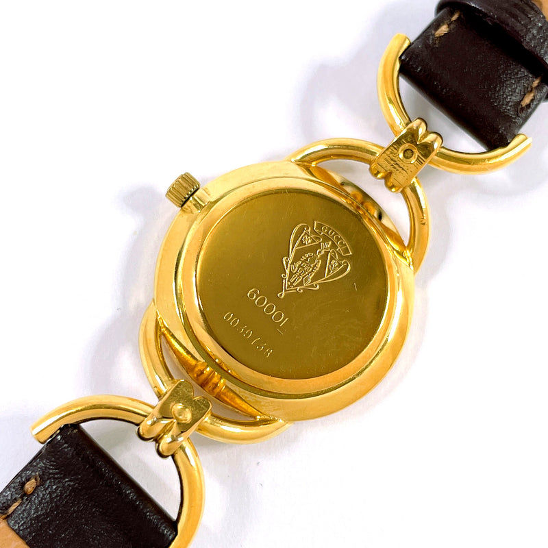 GUCCI Watches 6700L Sherry line Gold Plated/leather gold gold Women Second hand