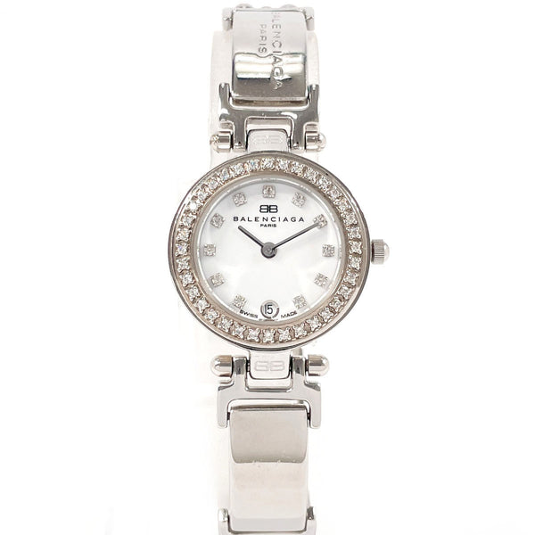 BALENCIAGA Watches 12P diamond Stainless Steel/Stainless Steel Silver Women Second hand