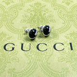 GUCCI earring logo Silver925/Stone Silver Silver unisex Second hand