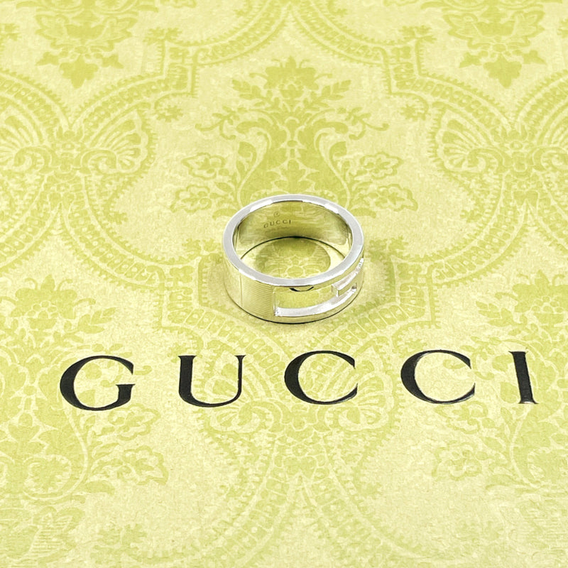 GUCCI Ring Branded Cutout G Silver925 #US 7 3/4 Silver mens Second hand