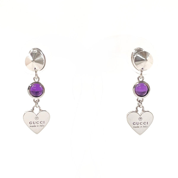 GUCCI earring heart Silver925/amethyst Silver Silver Women Second hand