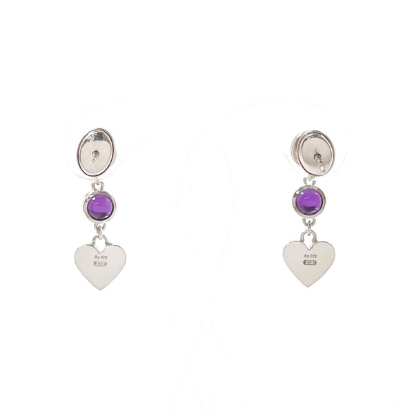 GUCCI earring heart Silver925/amethyst Silver Silver Women Second hand