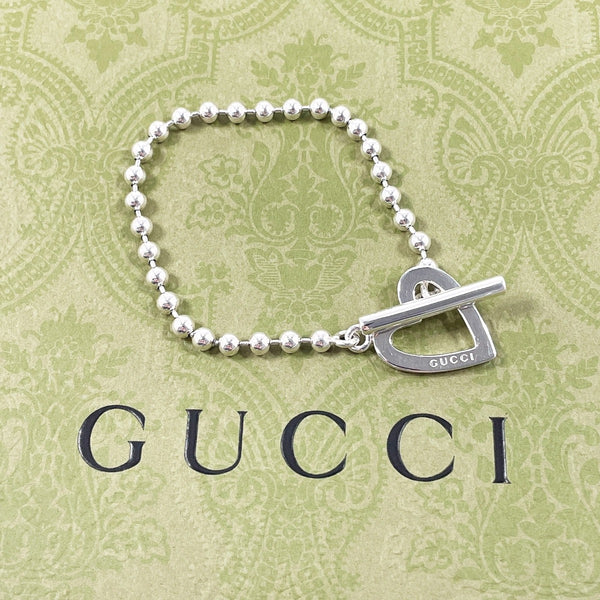 GUCCI bracelet Ball Chain Heart Silver925 Silver Women Second hand