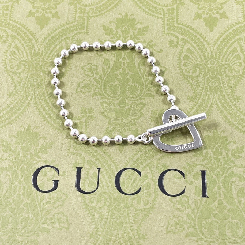 GUCCI bracelet Ball Chain Heart Silver925 Silver Women Second hand