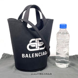 BALENCIAGA Handbag 619979・1090・S・002123 Wave XS 2WAY canvas Black Women Used