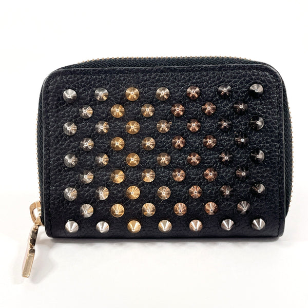 Christian Louboutin coin purse 1175148 Studs leather Black Women Second hand