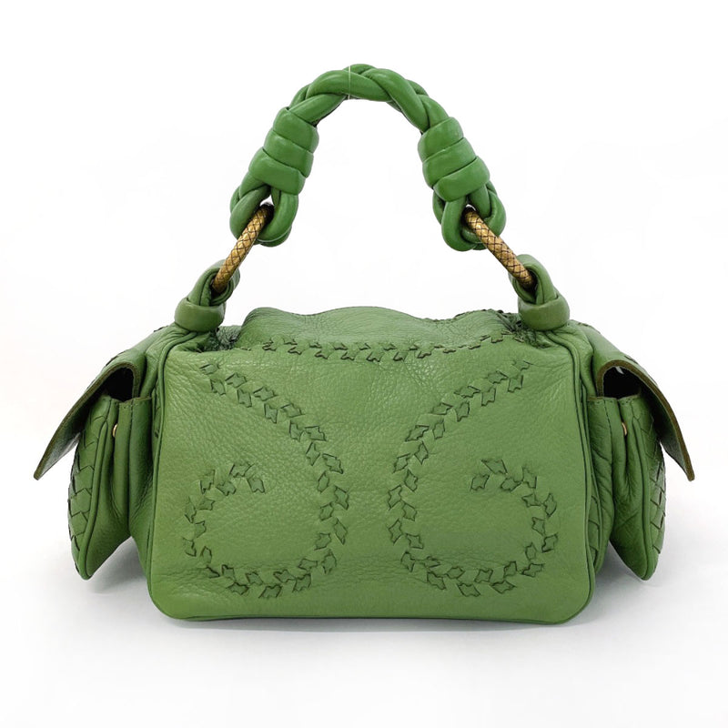 BOTTEGAVENETA Handbag Intrecciato leather green Women Used