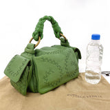 BOTTEGAVENETA Handbag Intrecciato leather green Women Used