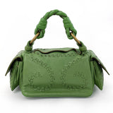 BOTTEGAVENETA Handbag Intrecciato leather green Women Used