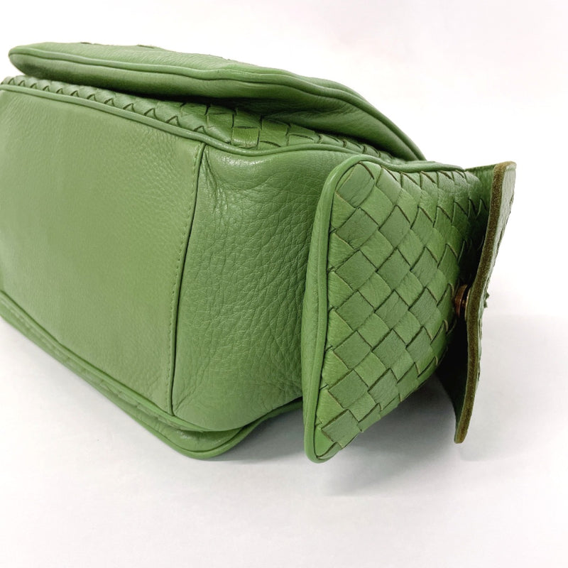 BOTTEGAVENETA Handbag Intrecciato leather green Women Used