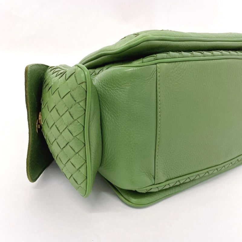 BOTTEGAVENETA Handbag Intrecciato leather green Women Used