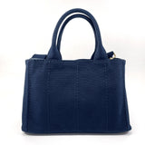 PRADA Tote Bag 1BG439 Canapa mini 2WAY canvas Navy Women Used