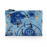 HERMES Pouch Silky pocket silk blue YCarved seal Women Second hand