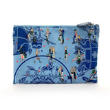 HERMES Pouch Silky pocket silk blue YCarved seal Women Second hand